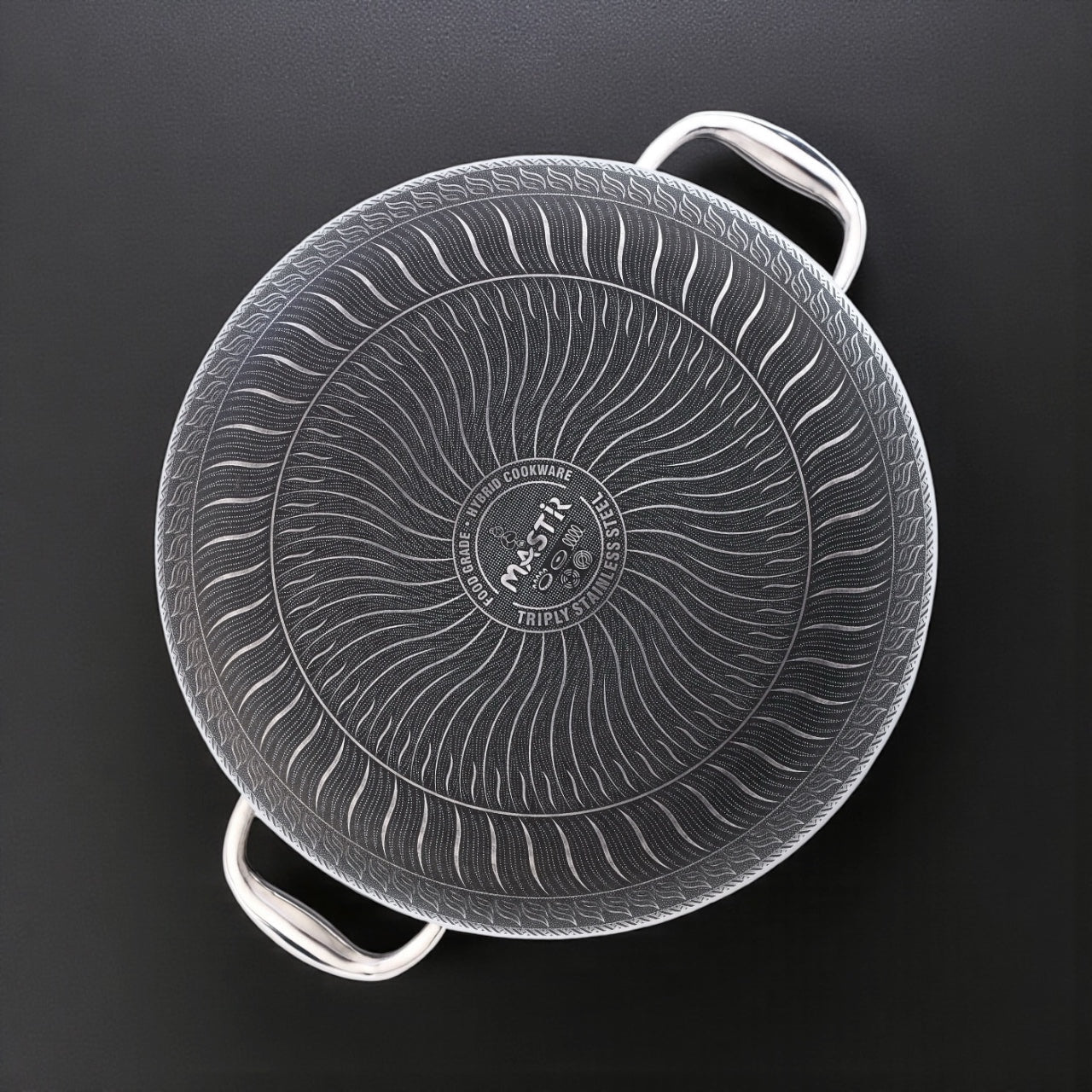 Mastir Stainless Steel Casserole/Stockpot with Glass Lid – Hybrid Honeycomb Nonstick, PFOA-Free & EU Approved – Induction, Oven & Dishwasher Safe Cooking Pot – 26/28 cm