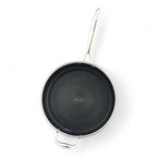 Mastir Stainless Steel Deep Sauté Pan/Shallow Fry Pan with Glass Lid – Hybrid Honeycomb Nonstick, PFOA-Free & EU Approved – Stay-Cool Handle, Induction & Oven Safe, Dishwasher Safe – 26/28 cm