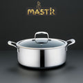 Mastir Stainless Steel Casserole/Stockpot with Glass Lid – Hybrid Honeycomb Nonstick, PFOA-Free & EU Approved – Induction, Oven & Dishwasher Safe Cooking Pot – 26/28 cm